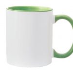 چاپ عکس دلخواه روی لیوان سفید دسته داخل سبز