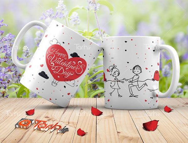 چاپ لیوان سرامیکی با طرح عاشقانه برای روز عشق